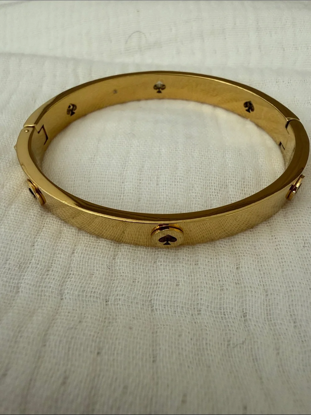Kate Spade Gold Hinged Bangle Bracelet
